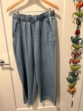 Velvet Heart Blue Paperbag Waist Boyfriend Jeans, NWT, S